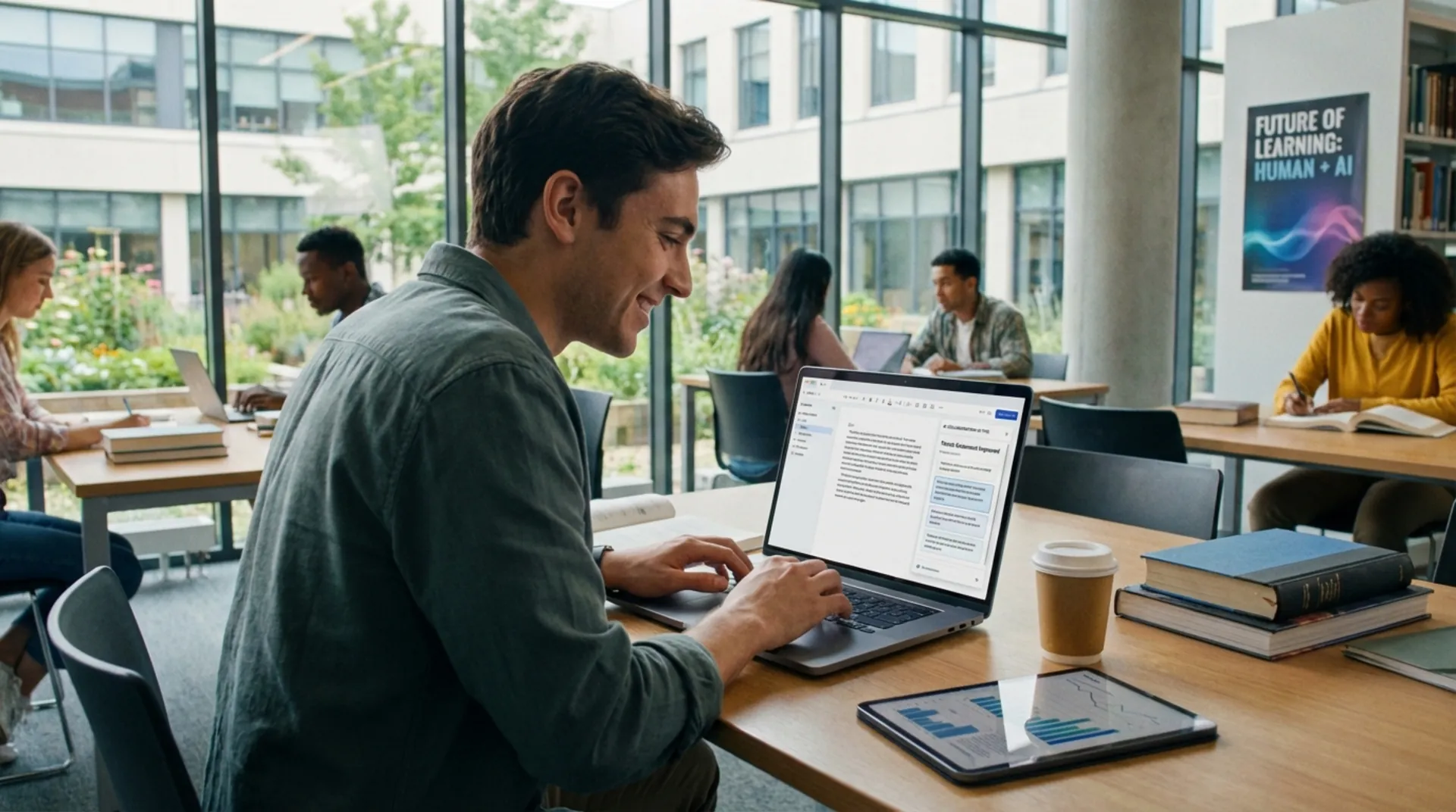 Student using AI essay rewriting tools for academic success